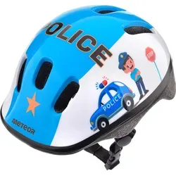 Meteor Schutzhelm, Kinderhelm, Fahrradhelm, Rollschuhe, KS06 Helm Kinderfahrradhelm Helm, größe XS 44-48 cm Police