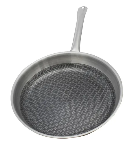 ELO Relief Solution Bratpfanne 28 cm, Edelstahl - Hochwertige Pfanne aus Edelstahl mit kratzfester ELODUR® Select Antihaftbeschichtung, ideal für alle Herdarten, inklusive Induktion – perfektes Braten ohne Ankleben!