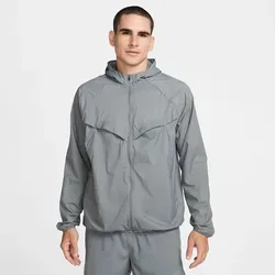 Nike Stride Laufjacke Herren - grau, silber, Größe XL - Leichte Laufjacke aus 100% Nylon für optimale Bewegungsfreiheit. Atmungsaktiv und stylisch, perfekt für Training und Alltag.