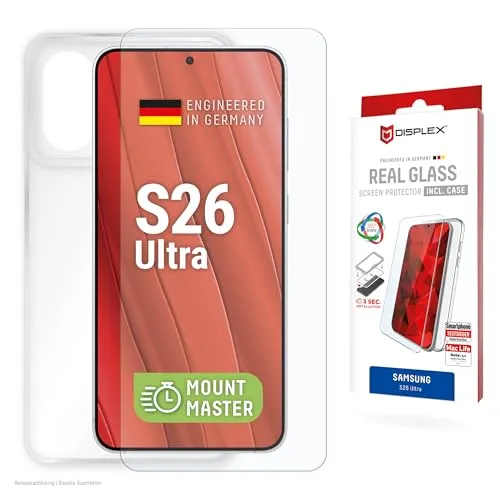 DISPLEX Real Glass+Case Montagehilfe für Samsung Galaxy S26 Ultra - Praktische Montagehilfe für die DISPLEX Real Glass+Case Display-Schutzfolie, sorgt für eine blasenfreie und einfache Anwendung, idealer Schutz für Ihr Gerät.