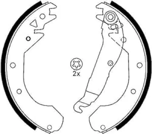 ATE 03013701672 Bremsbackensatz Trommelbremse - Bremsbacken & Zubehör, ideal für sichere Bremsleistung mit geprüften Komponenten und einfacher Montage.