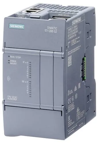 Siemens SIMATIC 6ES7212-1AG50-0XB0S7-1200 G2 CPU 1212C - Automatisierungslösung mit 8 digitalen Eingängen und 6 digitalen Ausgängen, ideal für kompakte Steuerungssysteme.
