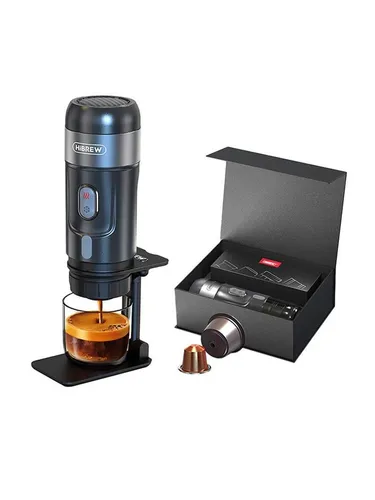 HiBREW Portable 3-in-1 Kaffeevollautomat H4A - Kaffeemaschine, die Espresso, Kaffee und Tee zubereitet – kompakt, ideal für unterwegs und mit praktischem Transportcase.