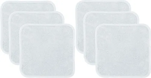 Erwin Müller Microfaser Abschminktücher weiß Größe 30x30 cm, Make-up Entferner, Gesichtsreinigung 6er-Pack - umweltfreundlich, wiederverwendbar, waschbar