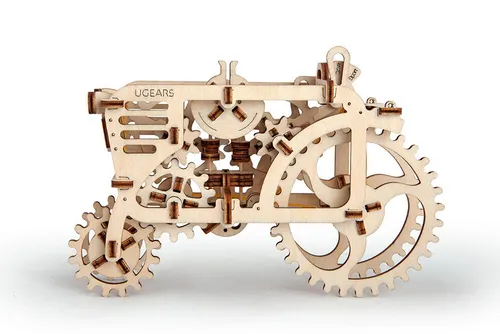 Ugears Holz Modellbau Traktor - 97 Teile - Puzzle für Bastel-Fans, detailgetreues Design und bewegliche Teile für ein einzigartiges Bauerlebnis.