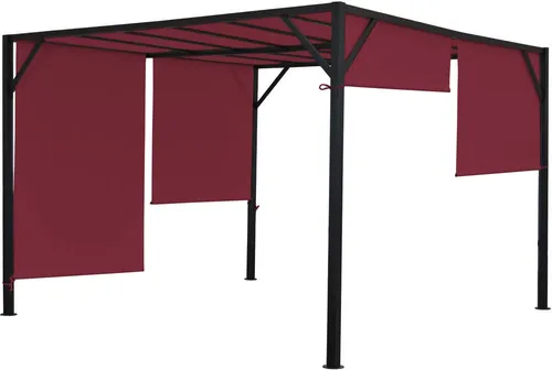 HW Pergola Baia mit 6cm-Stahl-Gestell und Schiebedach - Stylische Pergola für den Außenbereich, bietet Schutz vor Sonne und Regen mit einem robusten Stahlgestell und einem praktischen Schiebedach.