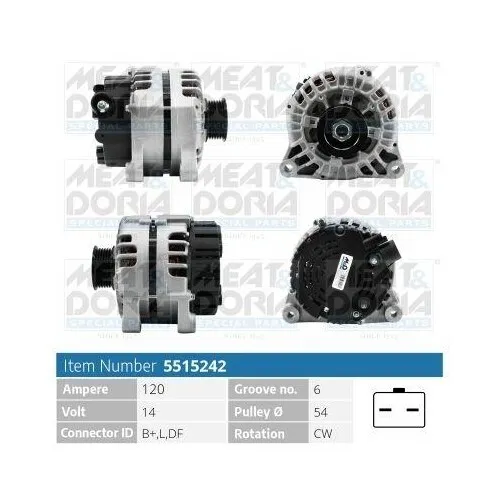 1x Generator MEAT & DORIA 5515242 passend für CITROËN MITSUBISHI PEUGEOT