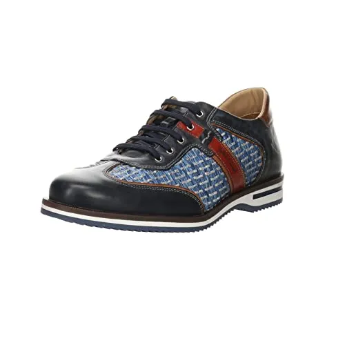 Galizio Torresi Herren Businessschuhe - Elegante Halbschuhe aus Leder-Textilkombination - Herren-Schnürhalbschuhe, ideal für das Büro, mit hochwertiger Leder-Textilkombination und atmungsaktivem Design für maximalen Komfort.