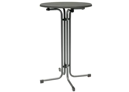 MFG Stehtisch 70 cm klappbar, anthrazit/Schiefer - Bartisch aus Deutschland mit wetterfester, kratzfesten Tischplatte und einfachem Klappmechanismus, ideal für Gastro und Veranstaltungen.