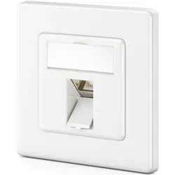 deleyCON 1x CAT7 Netzwerkdose mit Keystone Modul RJ45 - Weiß/Silber - Praktische deleyCON CAT7 Netzwerkdose mit Keystone Modul für einfache Montage. Ideal zur geordneten Verbindung von Netzwerkgeräten. Schnell und werkzeugfrei dank Snap-In Technologie.