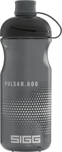 Sigg - Fahrrad Trinkflasche - Pulsar Anthracite - Quetschbar - Spülmaschinenfest - Federleicht - Auslaufsicher - BPA-frei - Sport & Fahrrad Zubehör - Anthracite - 0,6L