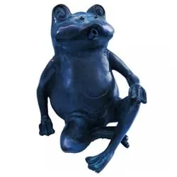 Ubbink Wasserspeier Frosch, 20,5 cm Höhe - Teichdekoration, wetterfester Polyresin-Frosch als stilvolle Wasserspeier für Ihren Garten, sorgt für ein entspannendes Ambiente.