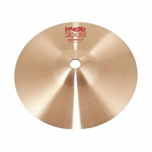 Paiste 2002 Accent Cymbal 6" - Becken für Rock und Pop, aus hochwertiger CuSn8 Bronze, handgehämmert für brillanten Sound und explosive Dynamik – ideal für Bühne und Studio.