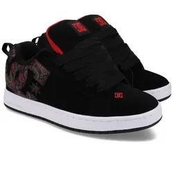 DC Shoes Court Graffik Schnürschuh schwarz 42,5 EU - Stylischer Schnürschuh in Größe 42,5 (9,5), ideal für den Alltag. Robustes Obermaterial aus Leder und Gummi sorgt für Langlebigkeit und Komfort.