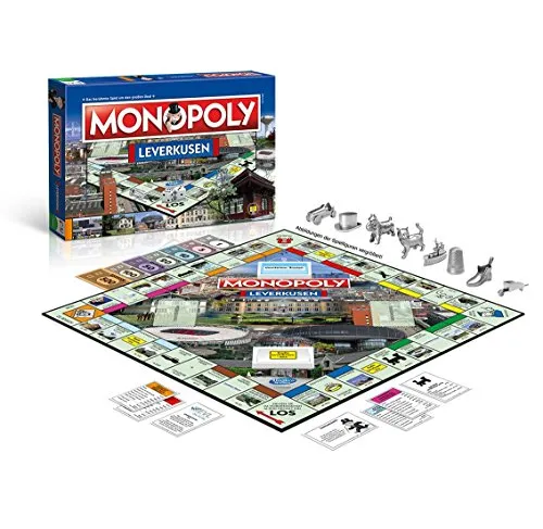 Winning Moves Monopoly Leverkusen Stadt Edition - Das weltberühmte Spiel um Grundbesitz und Immobilien