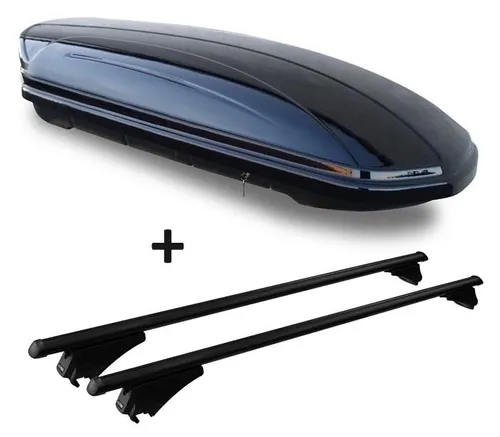 Skibox MAA460G+Alu-Relingträger aufl. Reling für für Mitsubishi Outlander PHEV a