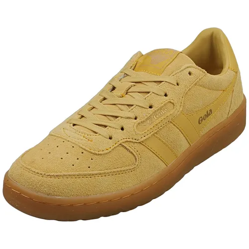 Gola Sneaker Hawk '86 2025 (Wildleder) hellgelb Damen - Freizeitschuhe & Sneaker für Damen, aus hochwertigem Wildleder mit 80er Jahre Design für einen modernen Look und optimalen Tragekomfort.