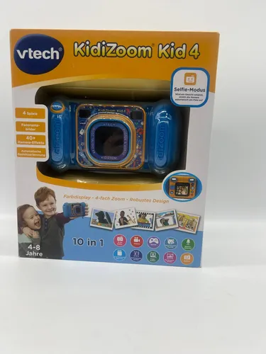 Vtech Kid 4 - Mehrfarbige Kinder-Digitalkamera, mit 2.0 MP, 4-fach Zoom und vielen kreativen Effekten für unvergessliche Momente