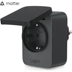 Tapo P410M WLAN Outdoor Steckdose mit Stromzähler - Perfekt für Garten und Terrasse: IP54 Schutz gegen Spritzwasser und Staub, einfache Sprach- und Fernsteuerung, intelligente Zeitschaltuhr für mehr Komfort und Energieeinsparung.