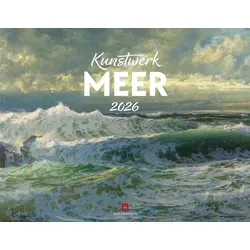 Kunstwerk Meer Kalender 2026 - Kunst-Kalender im Querformat 54x42 cm mit beeindruckenden Meeresmotiven aus Impressionismus und Expressionismus. Hochwertiger Druck auf nachhaltigem Papier, ideal für Kunstliebhaber und als Geschenk.