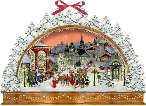 Wand-Adventskalender – Nostalgischer Lichterbogen - Advent & Weihnachten Geschenkbücher, zauberhafter Lichterbogen für eine festliche Stimmung in der Adventszeit