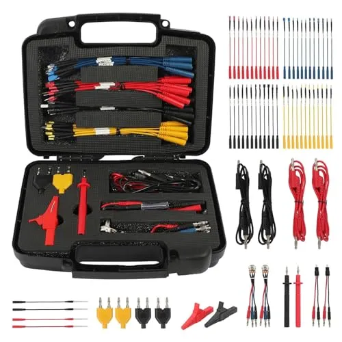 AUTOOL 68 Stücke Messleitungen für Multimeter - Prüfsonden & Prüfleitungen – 68-teiliges Set für präzise Messungen im Auto- und Elektronikbereich, gefertigt aus langlebigem Silikon für hohe Flexibilität und Sicherheit.