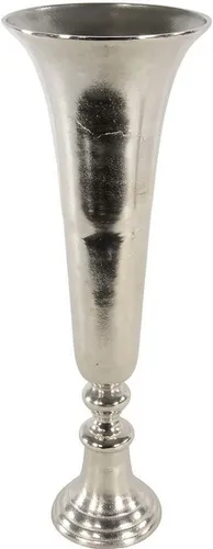 Lesli Living Dekovase Brush Silber – Elegante Deko Vase aus Aluminium - Stilvolle Deko Vase aus vernickeltem Aluminium, 55 cm hoch, ideal für kreative Arrangements und als Blickfang in jedem Raum.