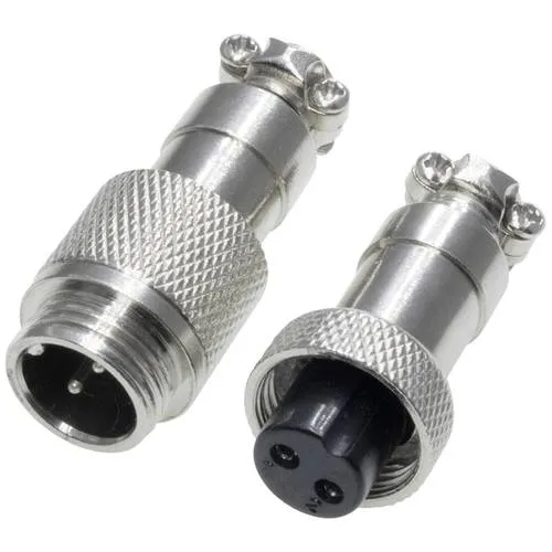 Pollin 453546 Rundsteckverbinder Stecker, Buchse Gesamtpolzahl: 2 1 Set