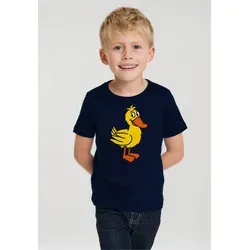 Logoshirt® Die Sendung mit der Maus I Ente I Kinder-T-Shirt I Größe 140/152 - Lizenziertes Kinder-T-Shirt mit der beliebten Ente aus „Die Sendung mit der Maus“. Hergestellt aus 100% weicher Baumwolle, bietet es hohen Tragekomfort und eine perfekte Passform für den Alltag.