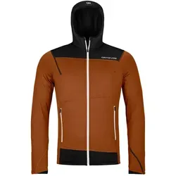 Ortovox Fleece Light Hoody Men Bristle Brown (L) - Funktionsjacke für Alpintouren, leicht und atmungsaktiv mit Merinowolle für optimale Temperaturregulierung und Bewegungsfreiheit.