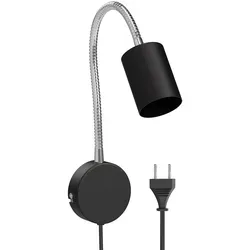 ledscom.de Leselampe WAIKA - Flexibel & Stilvoll - Lampen mit biegsamem Schwanenhals für individuelles Lichtdesign, ideal als Lese- oder Nachttischleuchte. GU10-Fassung für wählbare Leuchtmittel.