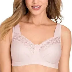 Miss Mary Broderie Anglais Soft Bra BH Rosa C 90 Damen - Eleganter Soft-BH mit exklusiven Stickereidetails und breiten, gepolsterten Trägern für optimalen Komfort. Flexibles Rückenteil und verstellbare Träger sorgen für perfekten Sitz und Bewegungsfreiheit.