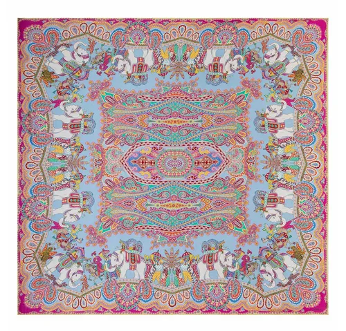 Roeckl Modetuch Elephant Parade Silk 140x140 - Elegantes ROECKL Tuch mit orientalischem Paisleymuster, 100% Seide, Maße: 140x140 cm. Ein stilvolles Accessoire, das jedes Outfit veredelt und durch hochwertigen Fall überzeugt.