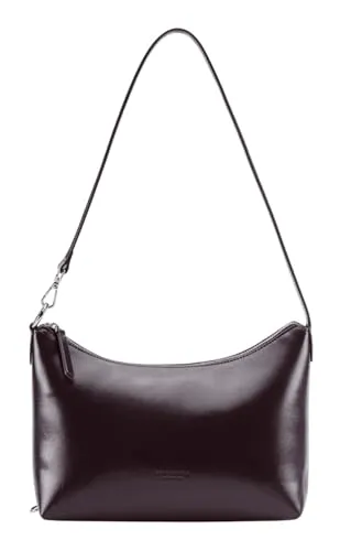 Seidenfelt Delary Schultertasche 20 cm - Braun - Elegante Handtasche mit 20 cm, aus hochwertigem Material gefertigt und perfekt für jeden Anlass.