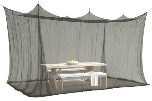 ELEGANCIO XXL Moskitonetz für Innen & Außen - 500x300 oder 300x300 cm - Großes Moskitonetz in Kasten-Form für Doppelbetten, Garten und Camping. Effektiver Insektenschutz mit 220 Mesh für maximalen Komfort und Bewegungsfreiheit.