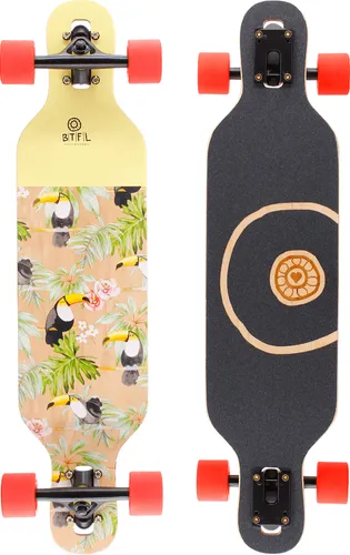 BTFL Longboard TOCO - Kinderlongboard Tukan - Longboard für Kinder ab 3 Jahren, ideal zum Cruisen mit sportlichem Design und hoher Stabilität.