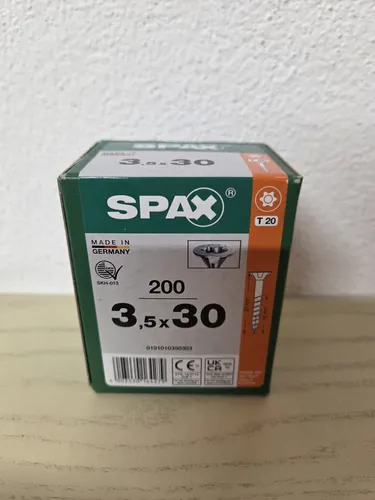 Spax Universalschraube 6 x 110 mm - T-STAR plus Teilgewinde - Schrauben für Holzarbeiten, mit 4CUT-Spitze für müheloses Eindrehen und WIROX-Oberfläche für hohen Korrosionsschutz.