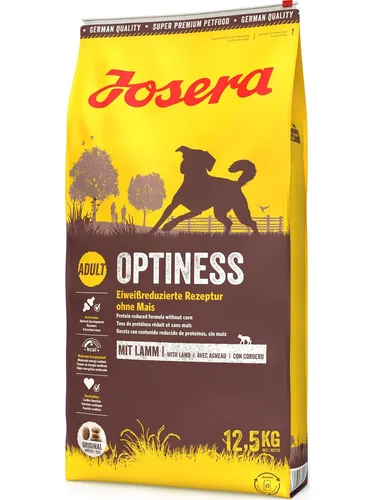 Josera Optiness - 12,5kg Trockenfutter für ausgewachsene Hunde, mit Lamm, leicht verdaulich und ohne künstliche Zusatzstoffe