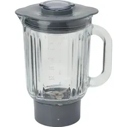 Kenwood KAP60.000GY Zubehör Mixer aus Glas - Ersatzteile für Standmixer: Thermoresist Glas mit Edelstahlklingen, ideal für Smoothies und Suppen, 1,2 l Fassungsvermögen, spülmaschinenfest für einfache Reinigung.