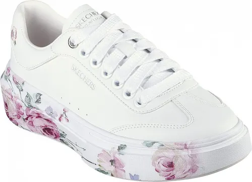 Skechers CORDOVA CLASSIC-PAINTED FLORALS Sneaker - Modischer Retro Sneaker mit Memory Foam für höchsten Tragekomfort, ideal für Freizeit und Alltag. Erhältlich in Größe 37 und in einem stylischen weiß-rosa Blumen-Design.