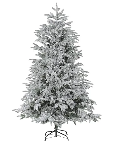 Künstlicher Weihnachtsbaum mit Schnee 210 cm - Bassie - Künstlicher Weihnachtsbaum in schneebedecktem Weiß, pflegeleicht und robust. Ideal für festliche Dekorationen mit Kugeln und Lichterketten.