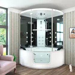 Dampfdusche Whirlpool Dusche Duschkabine K60-SW-EH-SC 140x140cm - Schwarz - Dampfduschen: 3 in 1 Whirlpool-/Wannen-/Duschsystem mit hochwertigem Sanitäracryl und 18 Rückenmassagedüsen für entspannende Wellnesserlebnisse.