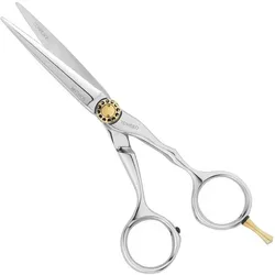 TONDEO Premium-Line Mythos Offset Friseurschere 5.5 - Professionelle Friseurschere mit selbstreinigendem System und hervorragenden Slice-Eigenschaften für präzises Schneiden. Ideal für Friseure, die Wert auf höchste Qualität legen.