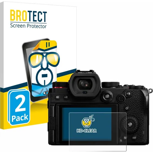 BROTECT (2 Stück Schutzfolie für Panasonic Lumix DC-S5 / DC-S5D (2024) Displayschutz Folie Ultra-Klar