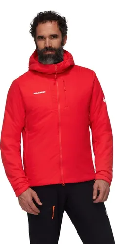 Mammut Isolationsjacke Rime Flex Insulated Hooded - Herren L, rot - Outdoorbekleidung für Bergabenteuer: Leichte, wind- und wasserabweisende Jacke mit anpassbarer Kapuze und drei Reißverschlusstaschen für ultimativen Komfort und Bewegungsfreiheit.