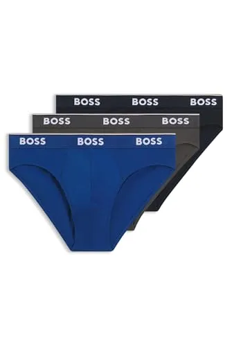 BOSS Herren Brief 3p Co/EL Slips - New Open Blue487, XL EU - Herren-Slips in hochwertiger Verarbeitung mit elastischem Bund, für optimalen Tragekomfort und modernes Design.
