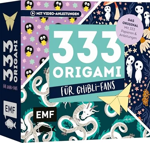 Origami – Für Ghibli-Fans – Niedliche Papiere falten: Das Original: Mit Anleitungen und 333 feinen Papieren: Hochwertiges Origami-Papier mit cuten Manga-Motiven 333