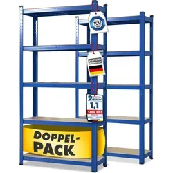 karatcommercial Schwerlastregal Lakota - Traglast bis 875 kg - Werkstatteinrichtung: Schwerlastregal 2er Set 'Lakota' mit bis zu 875 kg Traglast, ideal für Lager und Werkstatt, individuell einsetzbar und extrem robust.