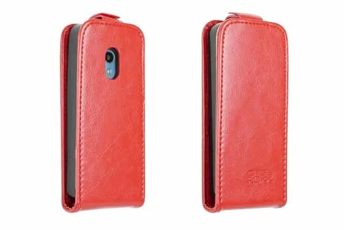 caseroxx Flip Cover für Nokia 225 4G (2024) in rot – Handy-Tasche mit Kreditkartenfächern & Magnetverschluss aus Kunstleder, schlank & funktional