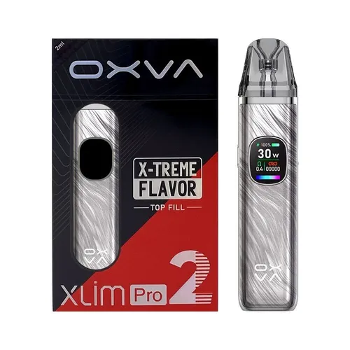 OXVA Xlim Pro 2 Platinum Grey E-Zigarette, befüllbares Pod-System